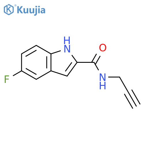 5-Fluoro-1H-indole-2-carboxylic acid prop-2-ynylamide structure