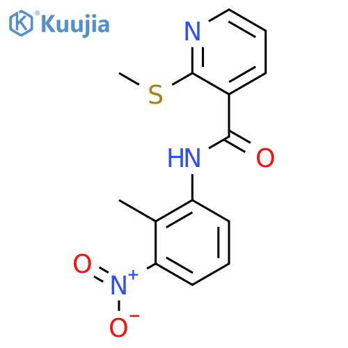 N-(2-methyl-3-nitrophenyl)-2-(methylsulfanyl)pyridine-3-carboxamide structure
