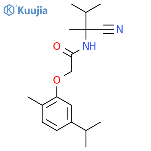 N-(1-cyano-1,2-dimethylpropyl)-2-[2-methyl-5-(propan-2-yl)phenoxy]acetamide structure
