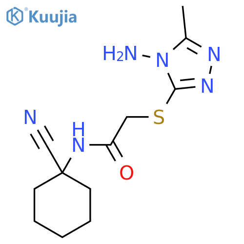2-(4-amino-5-methyl-4H-1,2,4-triazol-3-yl)sulfanyl-N-(1-cyanocyclohexyl)acetamide structure