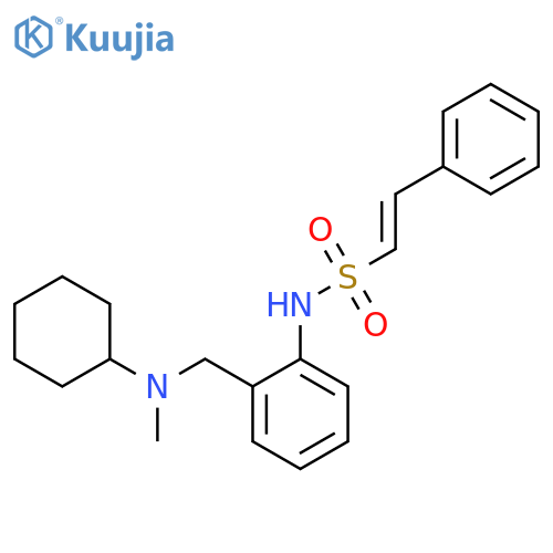 N-(2-{[cyclohexyl(methyl)amino]methyl}phenyl)-2-phenylethene-1-sulfonamide structure