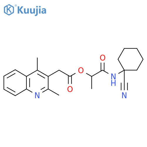 1-[(1-Cyanocyclohexyl)carbamoyl]ethyl 2-(2,4-dimethylquinolin-3-YL)acetate structure