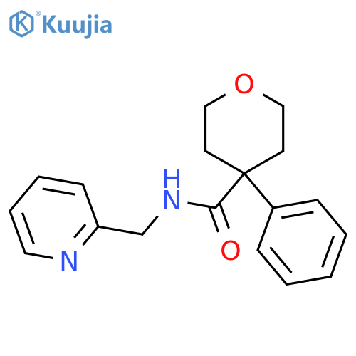 4-phenyl-N-[(pyridin-2-yl)methyl]oxane-4-carboxamide structure