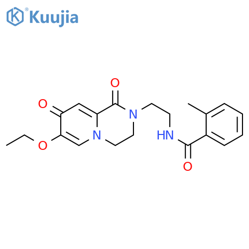 N-(2-{7-ethoxy-1,8-dioxo-1H,2H,3H,4H,8H-pyrido[1,2-a]pyrazin-2-yl}ethyl)-2-methylbenzamide structure