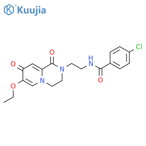 4-chloro-N-(2-{7-ethoxy-1,8-dioxo-1H,2H,3H,4H,8H-pyrido1,2-apyrazin-2-yl}ethyl)benzamide structure