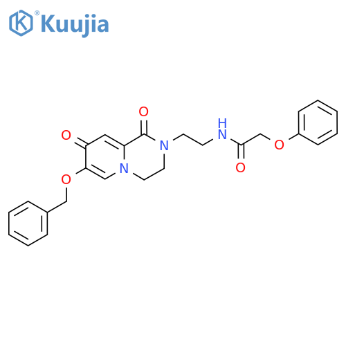 N-{2-[7-(benzyloxy)-1,8-dioxo-1H,2H,3H,4H,8H-pyrido[1,2-a]pyrazin-2-yl]ethyl}-2-phenoxyacetamide structure