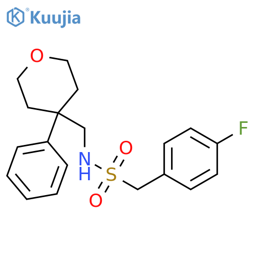 1-(4-fluorophenyl)-N-[(4-phenyloxan-4-yl)methyl]methanesulfonamide structure
