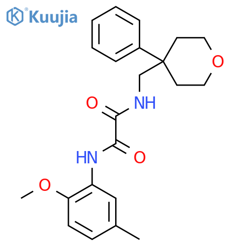 N-(2-methoxy-5-methylphenyl)-N'-(4-phenyloxan-4-yl)methylethanediamide structure