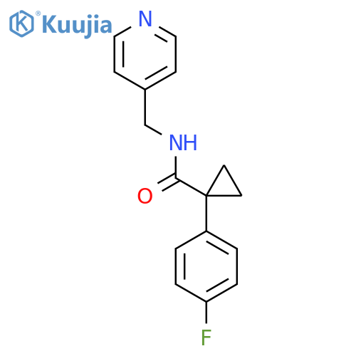 1-(4-fluorophenyl)-N-(pyridin-4-yl)methylcyclopropane-1-carboxamide structure