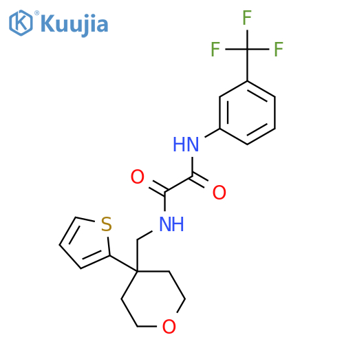N-{[4-(thiophen-2-yl)oxan-4-yl]methyl}-N'-[3-(trifluoromethyl)phenyl]ethanediamide structure
