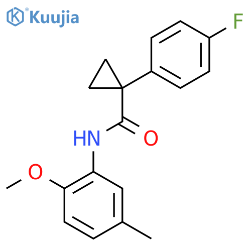 1-(4-fluorophenyl)-N-(2-methoxy-5-methylphenyl)cyclopropane-1-carboxamide structure