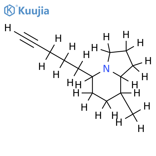 (5R,8R,8aS)-(-)-5-(4-pentynyl)-8-methylindolizidine structure