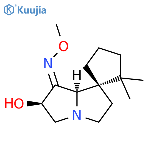 (1S,6′R,7′E,7′aR)-Tetrahydro-6′-hydroxy-2,2-dimethylspiro[cyclopentane-1,1′-[1H]pyrrolizin]-7′(7′aH)-one O-methyloxime structure