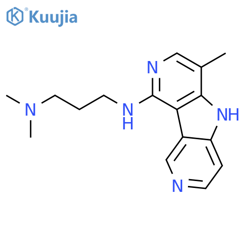 N,N-dimethyl-N'-(4-methyl-5H-pyrrolo[3,2-c:4,5-c']dipyridin-1-yl)propane-1,3-diamine structure