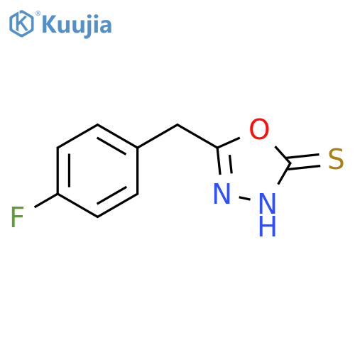 1,3,4-Oxadiazole-2(3H)-thione, 5-[(4-fluorophenyl)methyl]- structure