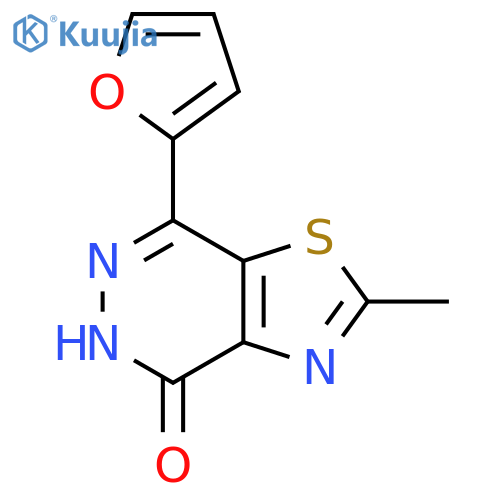 7-(2-furyl)-2-methyl[1,3]thiazolo[4,5-d]pyridazin-4(5H)-one structure