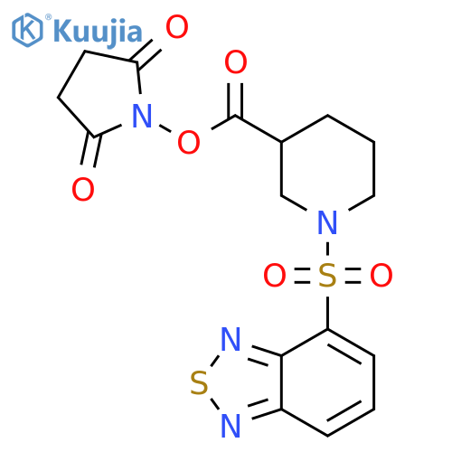 1-(Benzo[1,2,5]thiadiazole-4-sulfonyl)-piperidine-3-carboxylic acid 2,5-dioxo-pyrrolidin-1-yl ester structure