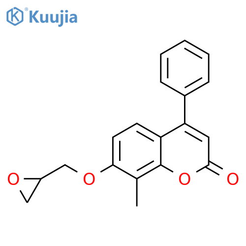8-methyl-7-(oxiran-2-yl)methoxy-4-phenyl-2H-chromen-2-one structure