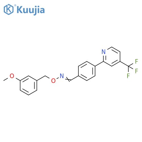 (E)-[(3-methoxyphenyl)methoxy]({4-[4-(trifluoromethyl)pyridin-2-yl]phenyl}methylidene)amine structure