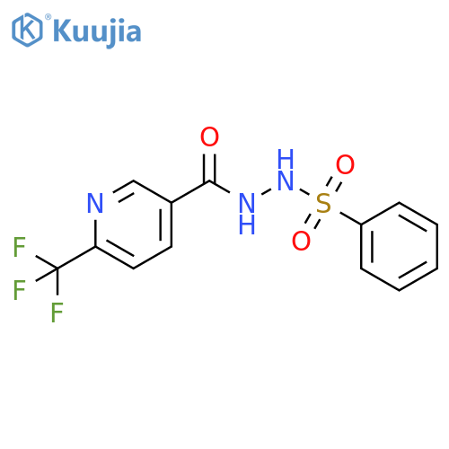 N'-{6-(Trifluoromethyl)-3-pyridinylcarbonyl}benzenesulfonohydrazide structure