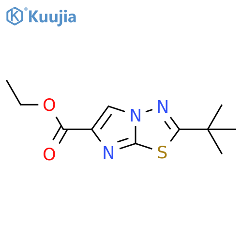 ethyl 2-tert-butylimidazo[2,1-b][1,3,4]thiadiazole-6-carboxylate structure