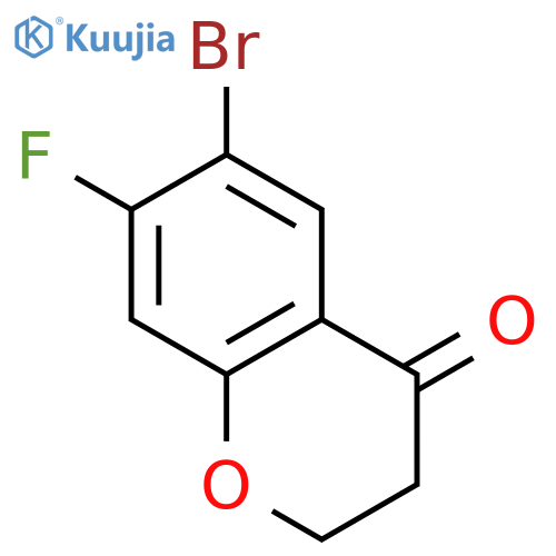 6-Bromo-7-fluorochroman-4-one structure