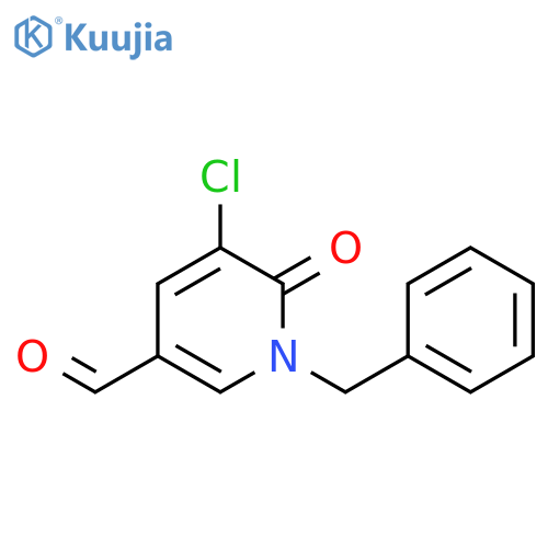 1-benzyl-5-chloro-6-oxo-1,6-dihydropyridine-3-carbaldehyde structure