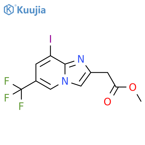 Methyl 2-8-iodo-6-(trifluoromethyl)imidazo-1,2-apyridin-2-ylacetate structure