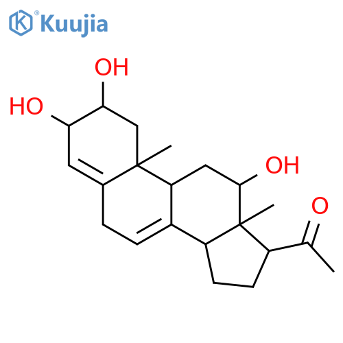 (2alpha,3beta,12beta)-2,3,12-Trihydroxypregna-4,7-dien-20-one structure