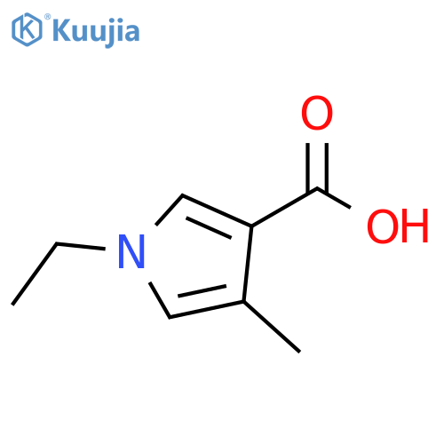 1-Ethyl-4-methyl-1H-pyrrole-3-carboxylic acid structure