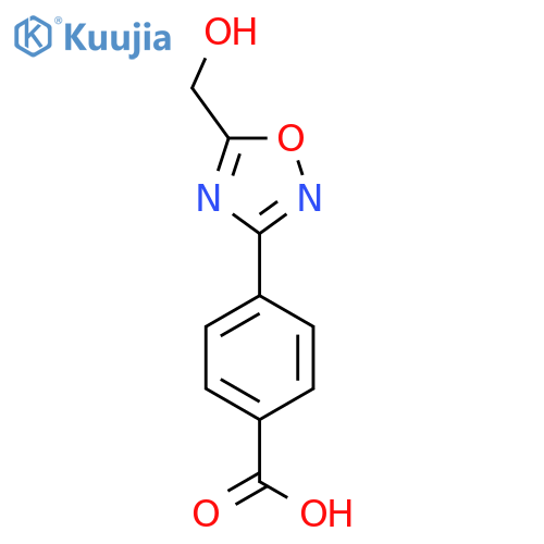 4-5-(hydroxymethyl)-1,2,4-oxadiazol-3-ylbenzoic acid structure
