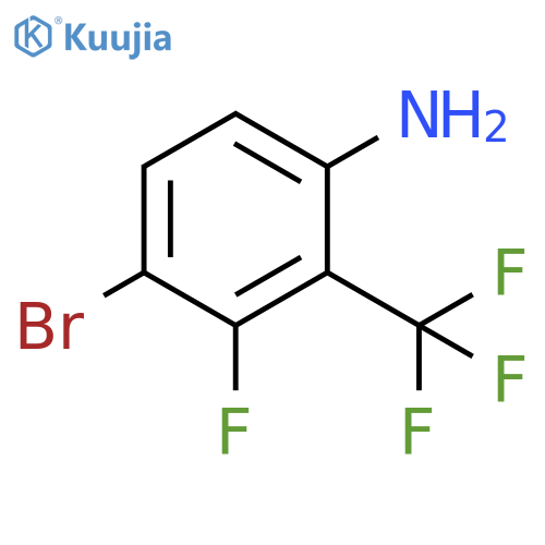 4-Bromo-3-fluoro-2-(trifluoromethyl)aniline structure