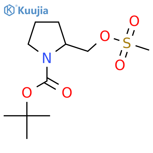 tert-butyl 2-(methanesulfonyloxy)methylpyrrolidine-1-carboxylate structure
