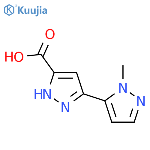 2'-Methyl-1H,2'H-3,3'-bipyrazole-5-carboxylic Acid structure