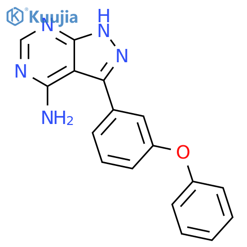 3-(3-phenoxyphenyl)-1H-pyrazolo[3,4-d]pyrimidin-4-amine structure