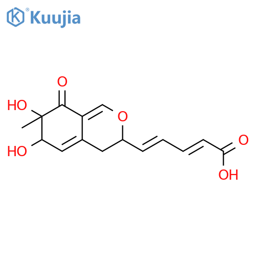 (2E,4E)-5-[(3R,6R,7R)-6,7-dihydroxy-7-methyl-8-oxo-4,6,7,8-tetrahydro-3H-2-benzopyran-3-yl] penta-2,4-dienoic acid structure