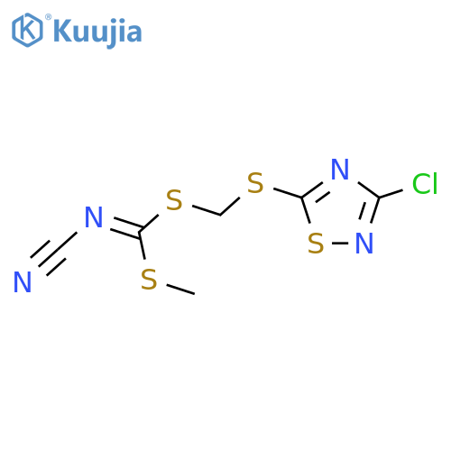Carbonimidodithioicacid, cyano-, [(3-chloro-1,2,4-thiadiazol-5-yl)thio]methyl methyl ester (9CI) structure