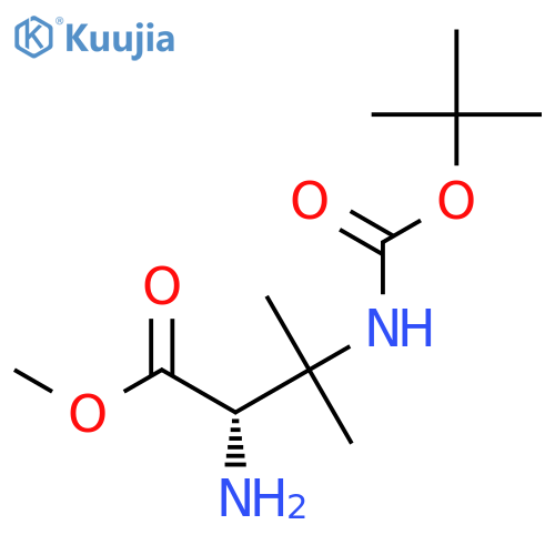 methyl (2S)-2-amino-3-(tert-butoxycarbonylamino)-3-methyl-butanoate structure