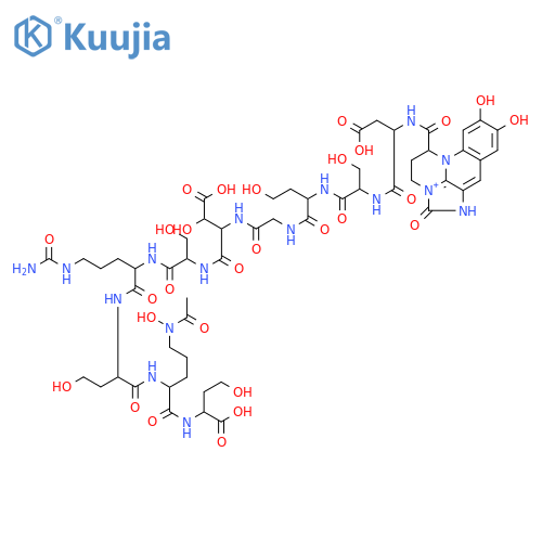 L-Homoserine,N-[[(1S)-2,3,4,5-tetrahydro-8,9-dihydroxy-4-oxo-1H-5,10b-diaza-3a-azoniaacephenanthrylen-1-yl]carbonyl]-L-a-aspartyl-D-seryl-L-homoserylglycyl-(3R)-3-hydroxy-D-a-aspartyl-L-seryl-N5-(aminocarbonyl)-D-ornithyl-L-homoseryl-N5-acetyl-N5-hydroxy-D-ornithyl- structure