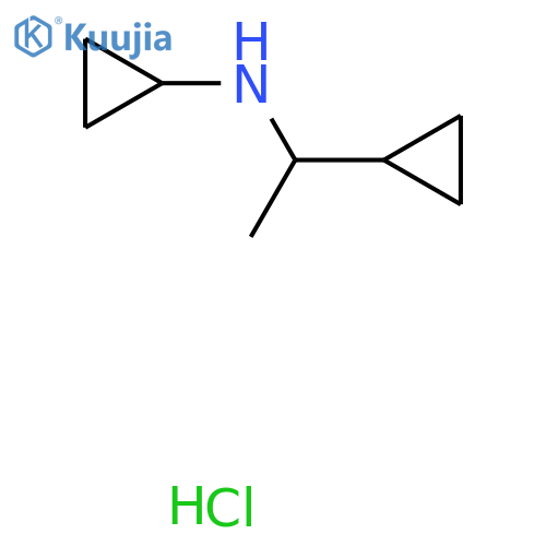 N-(1-Cyclopropylethyl)cyclopropanamine hydrochloride structure