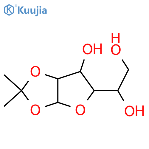 1-{6-hydroxy-2,2-dimethyl-tetrahydro-2H-furo[2,3-d][1,3]dioxol-5-yl}ethane-1,2-diol structure