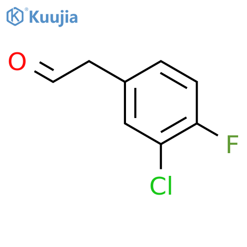 2-(3-chloro-4-fluorophenyl)acetaldehyde structure