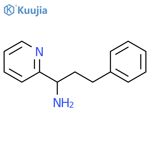 3-phenyl-1-(pyridin-2-yl)propan-1-amine structure