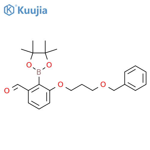 3-(3-(Benzyloxy)propoxy)-2-(4,4,5,5-tetramethyl-1,3,2-dioxaborolan-2-yl)benzaldehyde structure