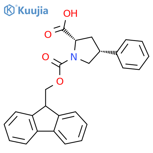 (2S,4R)-Fmoc-4-phenyl-pyrrolidine-2-carboxylic acid structure