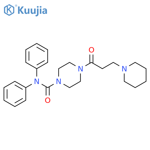 1-Piperazinecarboxamide,4-[1-oxo-3-(1-piperidinyl)propyl]-N,N-diphenyl- structure