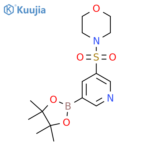 4-(5-(4,4,5,5-tetramethyl-1,3,2-dioxaborolan-2-yl)pyridin-3-ylsulfonyl)morpholine structure