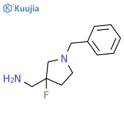 (1-benzyl-3-fluoropyrrolidin-3-yl)methanamine structure
