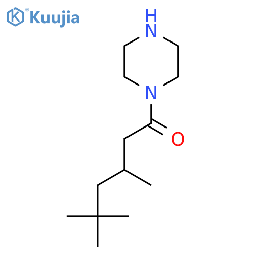3,5,5-Trimethyl-1-(piperazin-1-yl)hexan-1-one structure