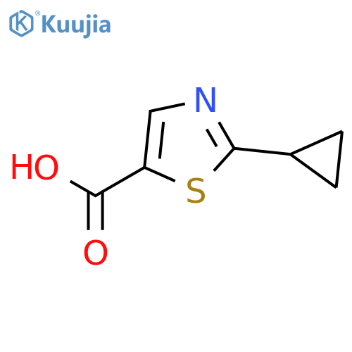 2-Cyclopropyl-1,3-thiazole-5-carboxylic acid structure